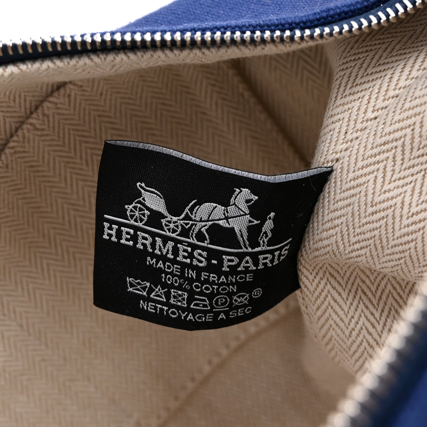 Hermes Canvas Small Bride-A-Brac Pouch Marine 6 of 6