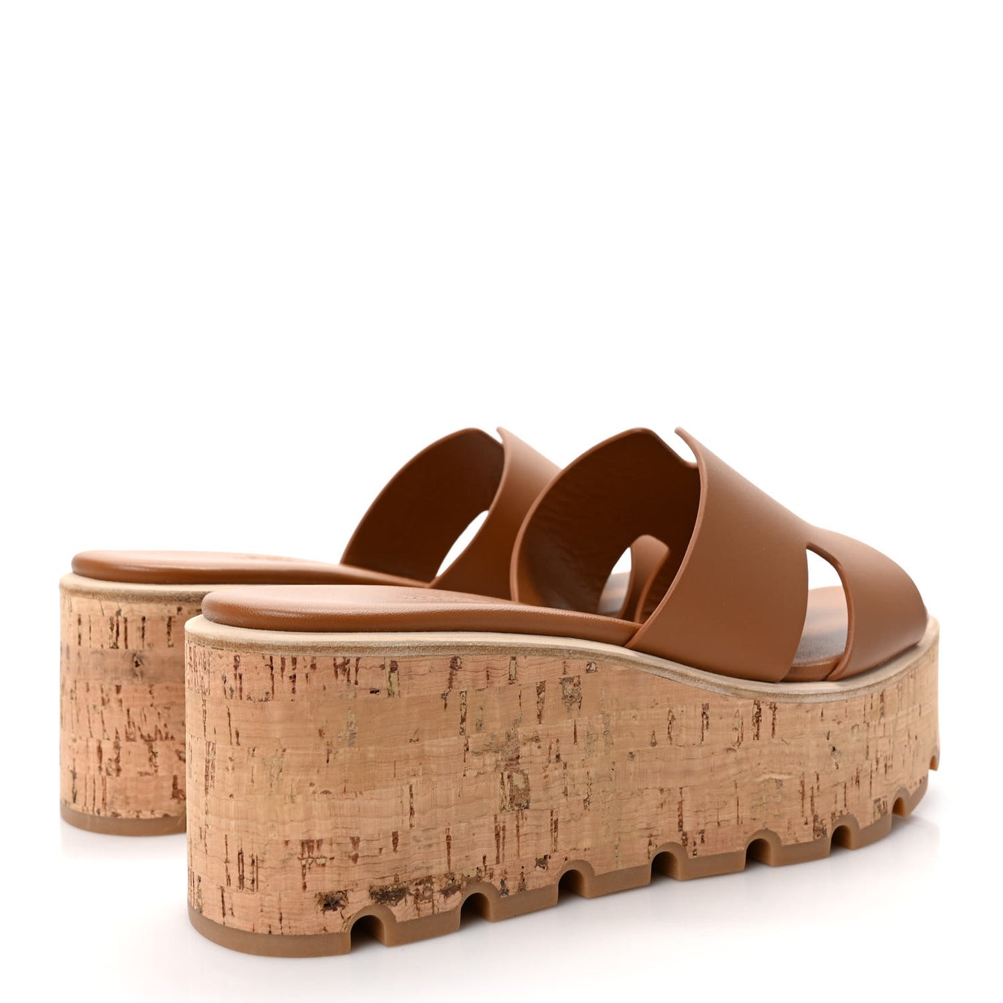 Calfskin Cork Eze 30 Sandals 36 Marron Glaise