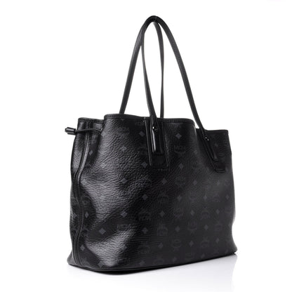 MCM Visetos Medium Liz Reversible Shopper Tote Black 5 of 17