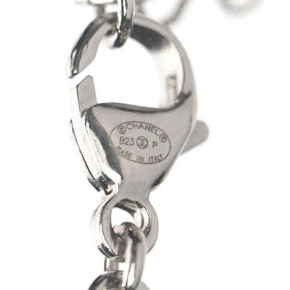 Chanel Crystal Pearl Star 5 CC Necklace Silver 5 of 6