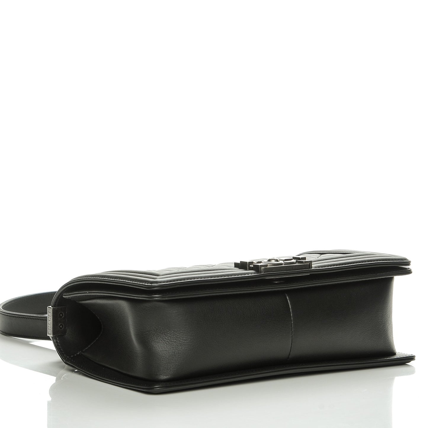 Calfskin Quilted Medium Boy Flap Black