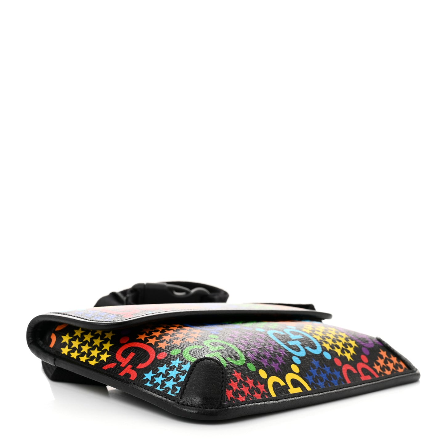 GG Supreme Monogram Psychedelic Slim Belt Bag Black