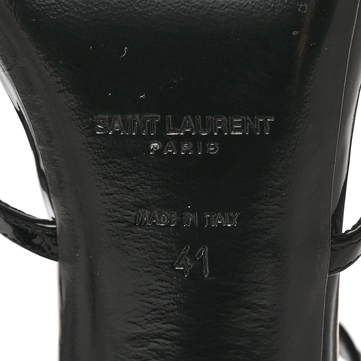 Patent Cassandra 95 Ankle Strap Sandals 41 Black