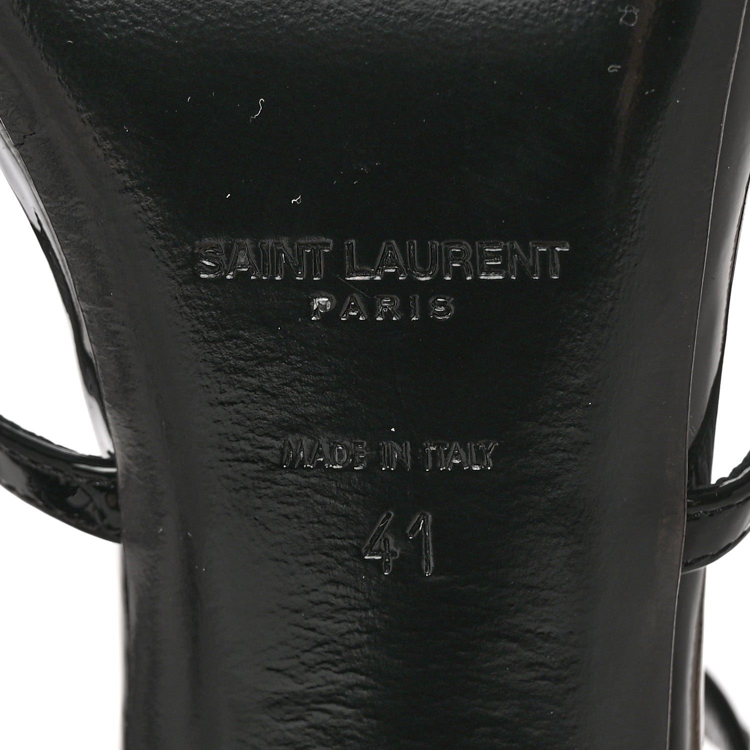 Saint Laurent Patent Cassandra 95 Ankle Strap Sandals 41 Black 6 of 11