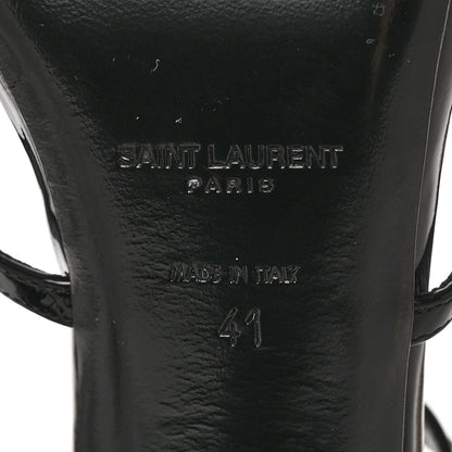 Saint Laurent Patent Cassandra 95 Ankle Strap Sandals 41 Black 6 of 11