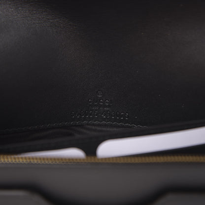 Gucci Calfskin Diagonal GG Mini Chain Wallet Black Gold 6 of 9