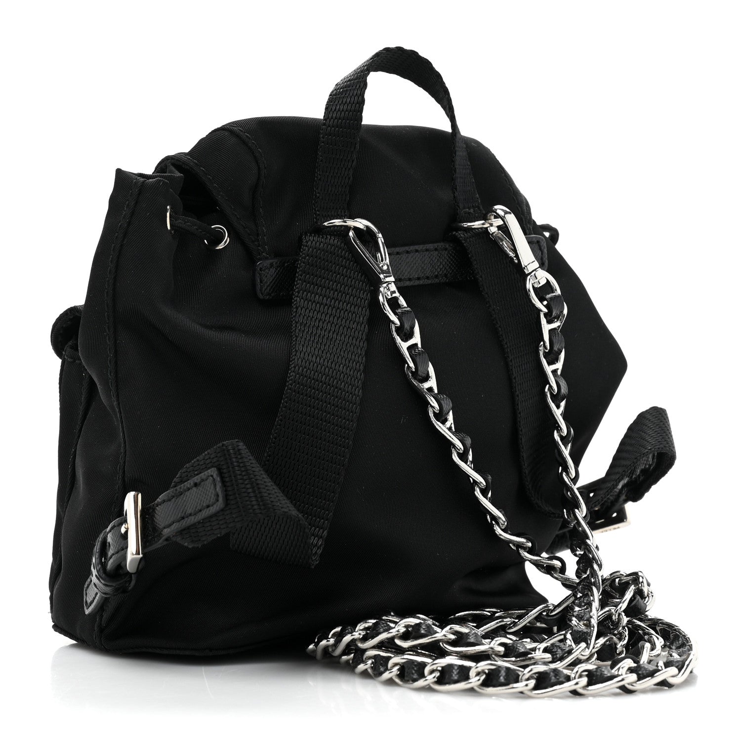 Prada Nylon Vela Mini Crossbody Backpack Black 3 of 8