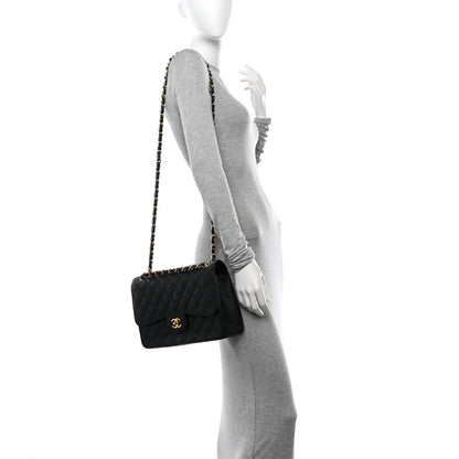 Chanel Caviar Quilted Jumbo Double Flap Black 2 of 18