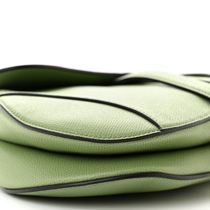Christian Dior Grained Calfskin Saddle Bag Green 9 of 10