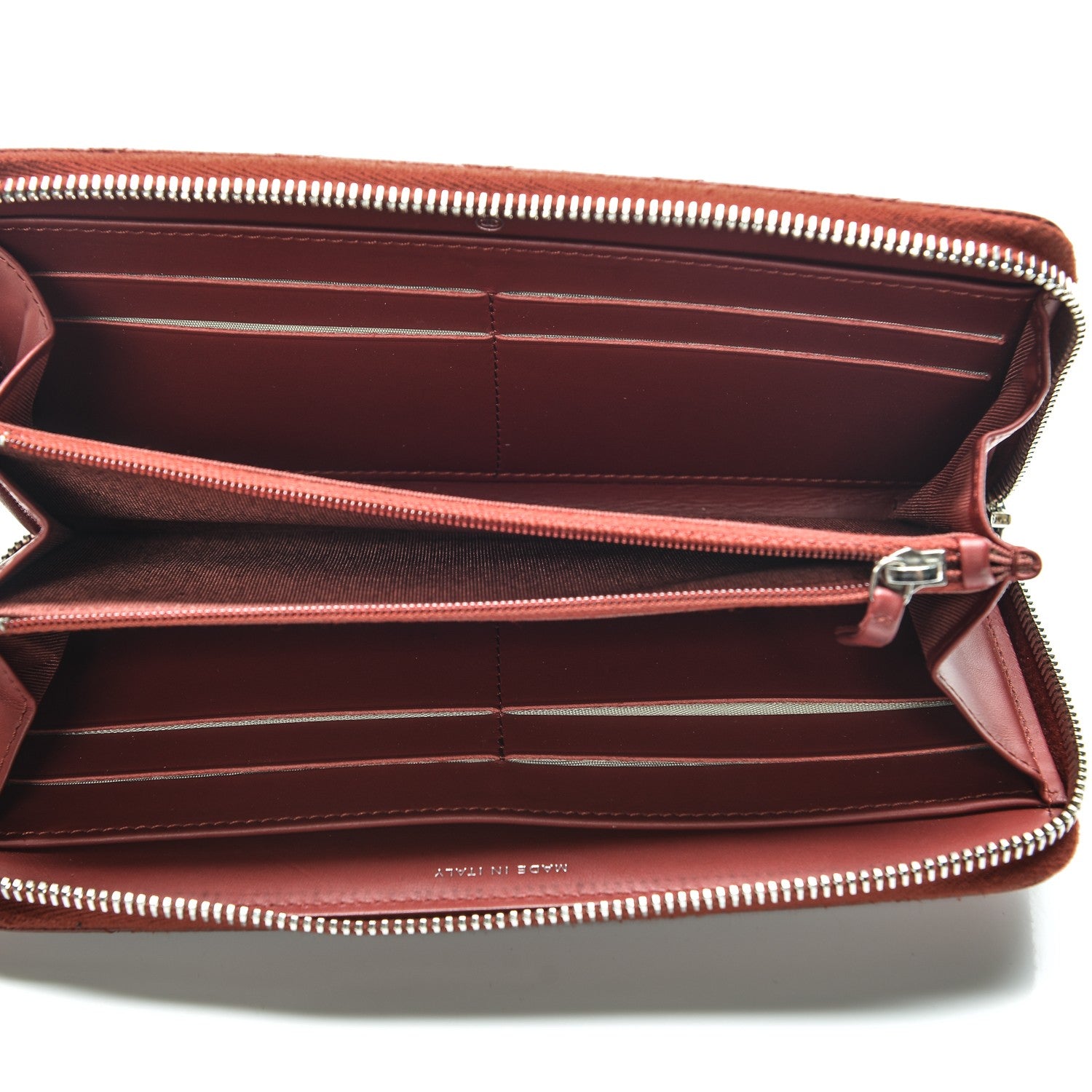 Chanel Caviar Quilted Large Gusset Zip Around Wallet Red 5 of 8