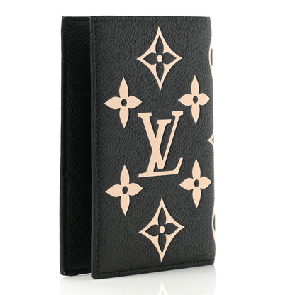 Louis Vuitton Empreinte Monogram Giant Passport Cover Black Beige 3 of 7