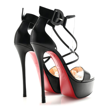 Christian Louboutin Kid Choca 150 Platform Sandals 38 Black 5 of 9
