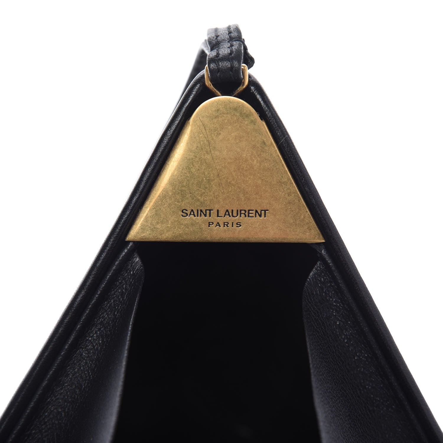 Saint Laurent Lambskin Pyramid Clutch Black 9 of 10