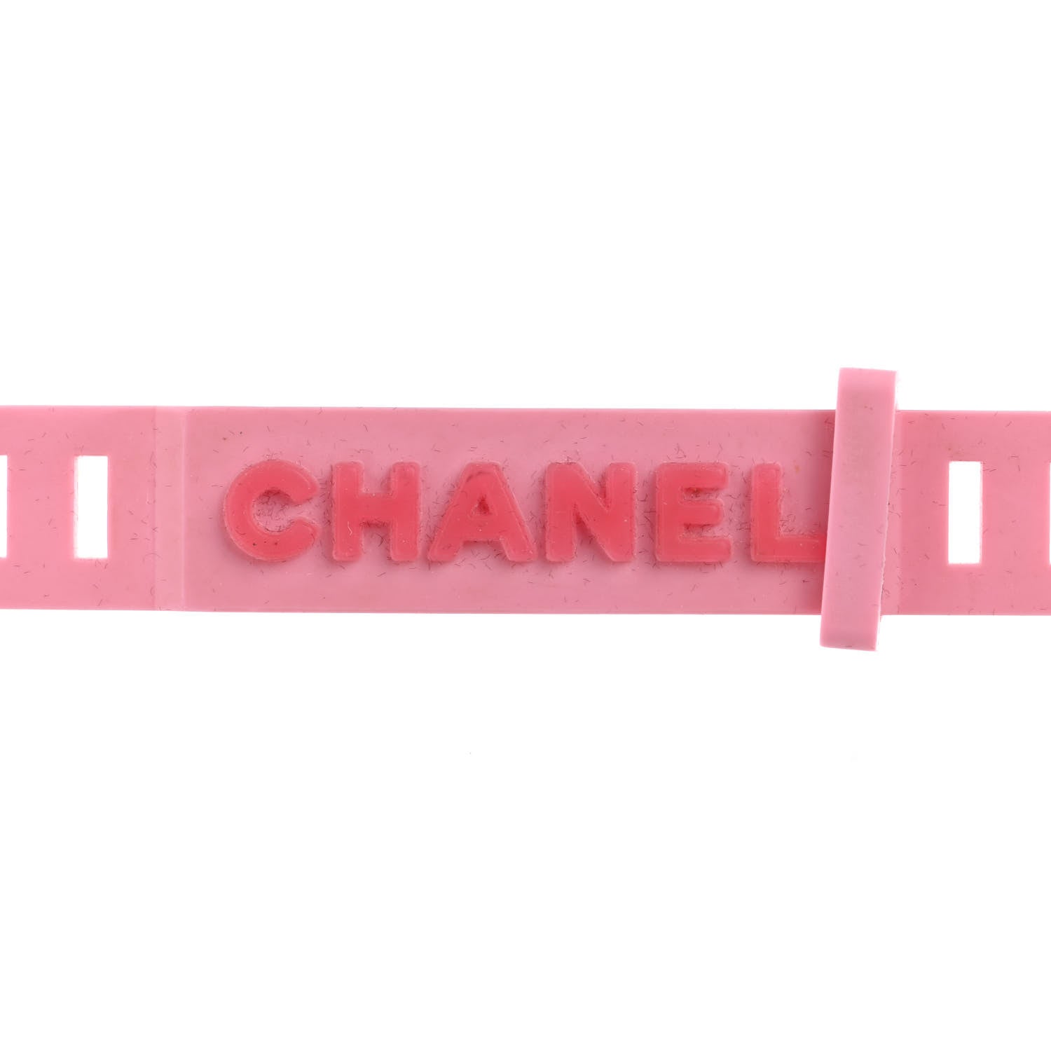 Chanel CC Rubber Bracelet Pink Red 3 of 4