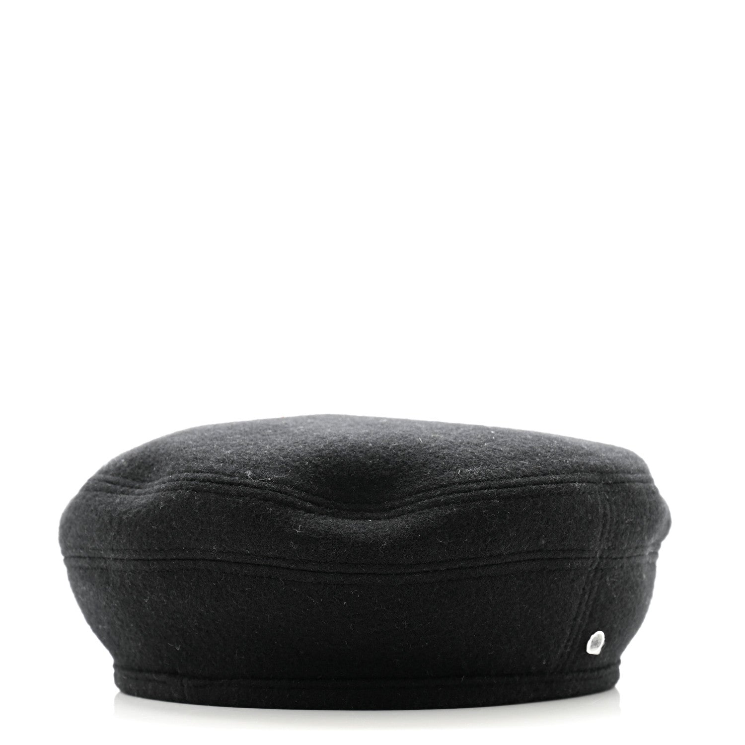 Hermes Wool Cashmere Saint Honore Drap Beret 59 Black 5 of 8
