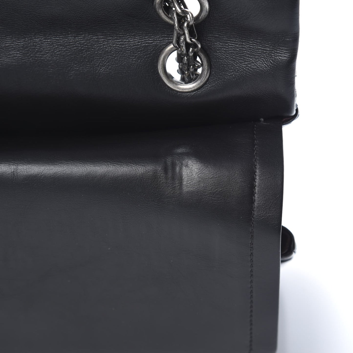 Aged Calfskin Quilted 2.55 Reissue 227 Flap Black