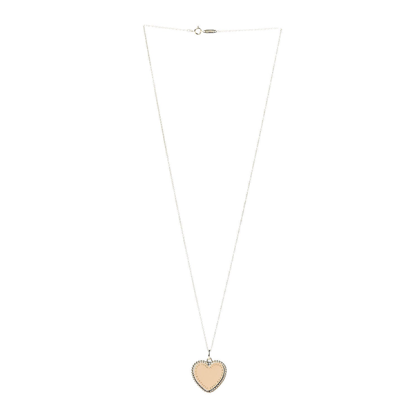 18K Yellow Gold Twist Heart Pendant Necklace