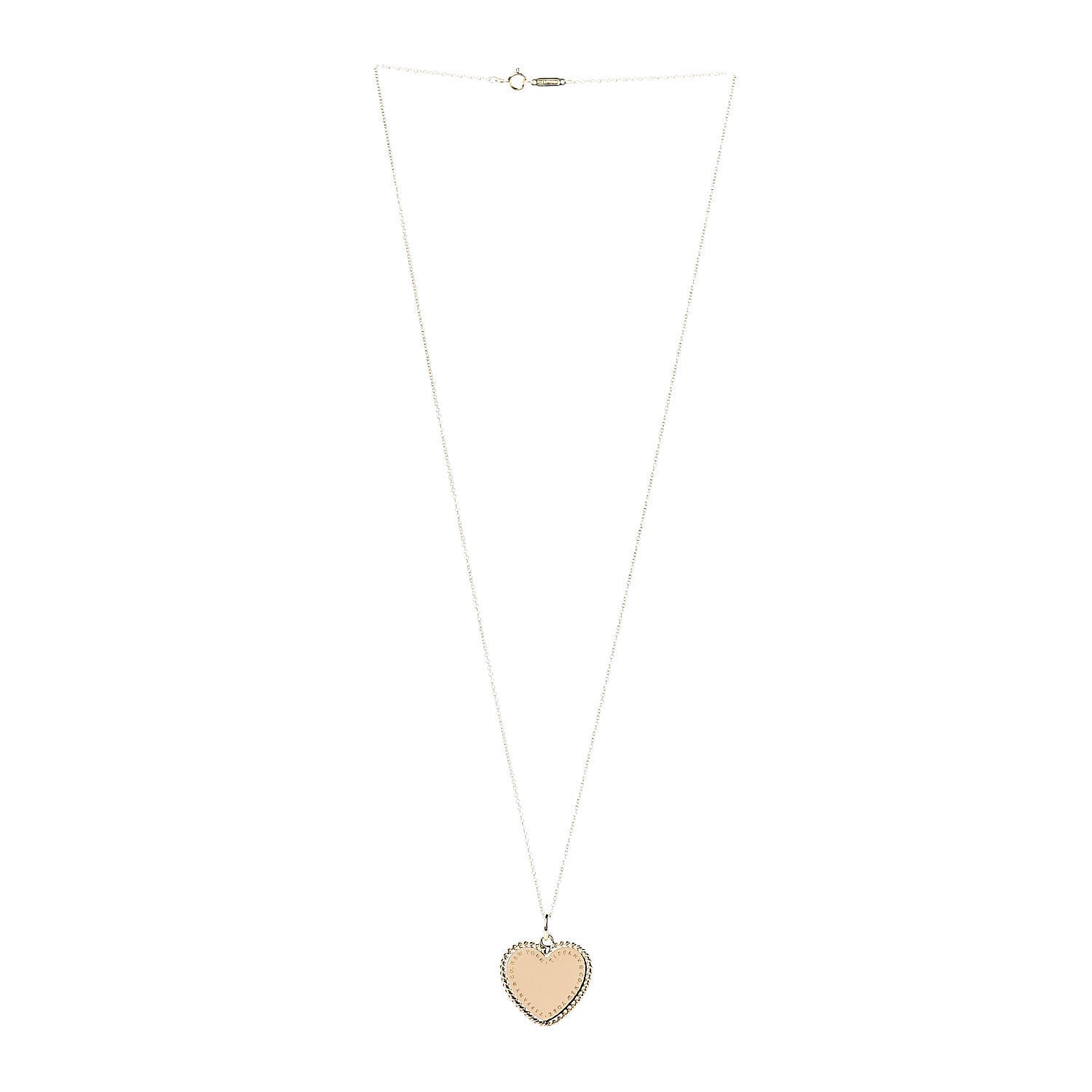 Tiffany 18K Yellow Gold Twist Heart Pendant Necklace 3 of 5