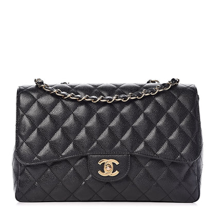 Chanel Caviar Quilted Jumbo Single Flap Black 1 of 12