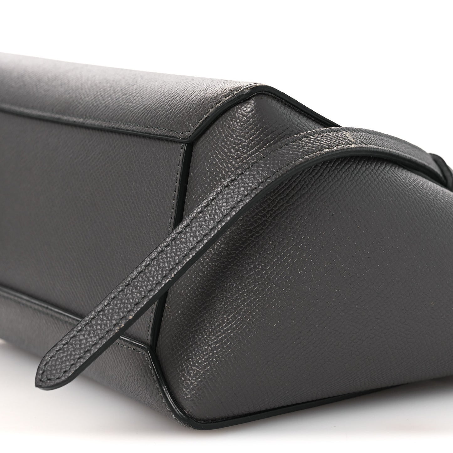 Grained Calfskin Nano Belt Bag Grey