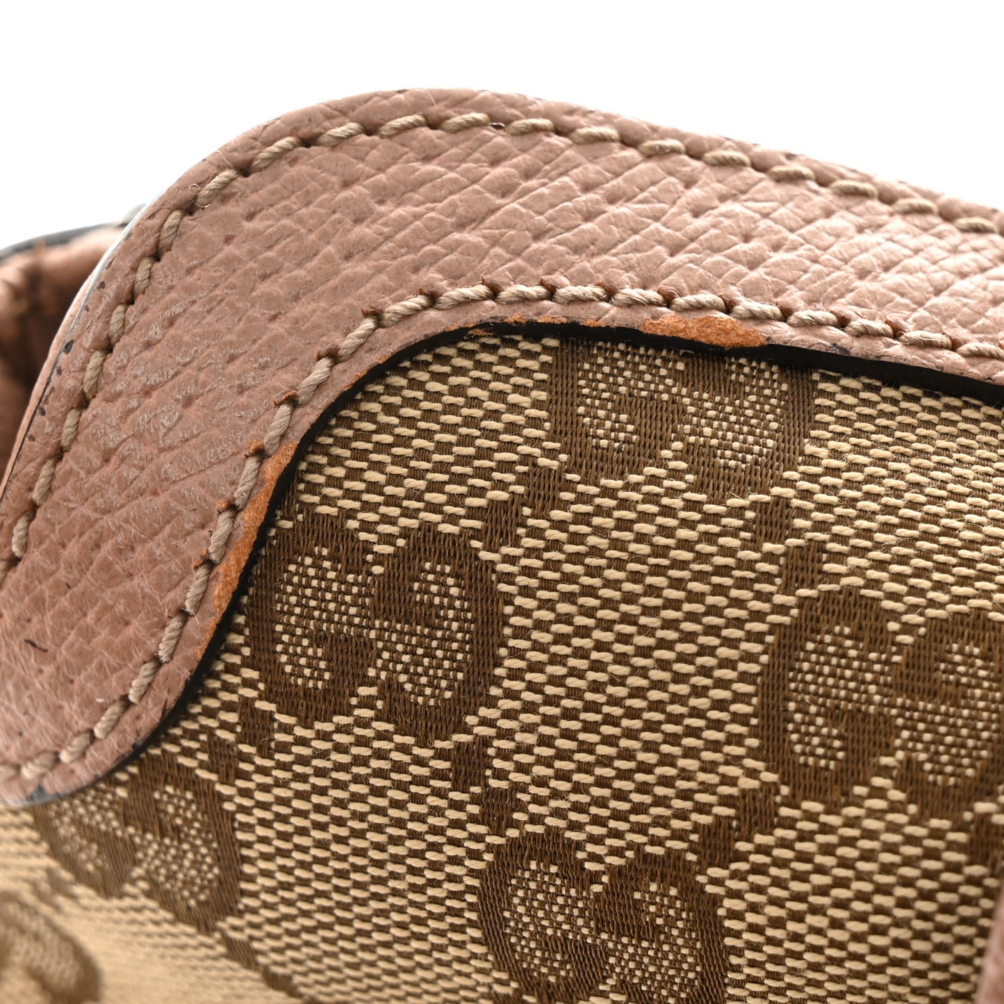 Monogram Medium Bree Foldover Tote Beige Soft Pink