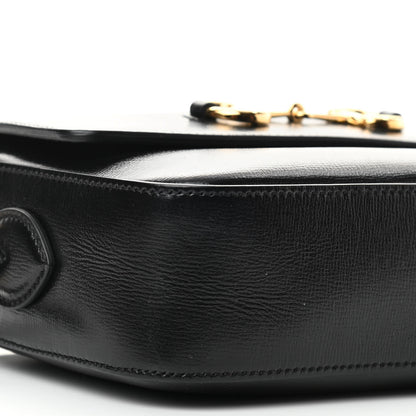Gucci Textured Calfskin Small Horsebit 1955 Shoulder Bag Black 9 of 10