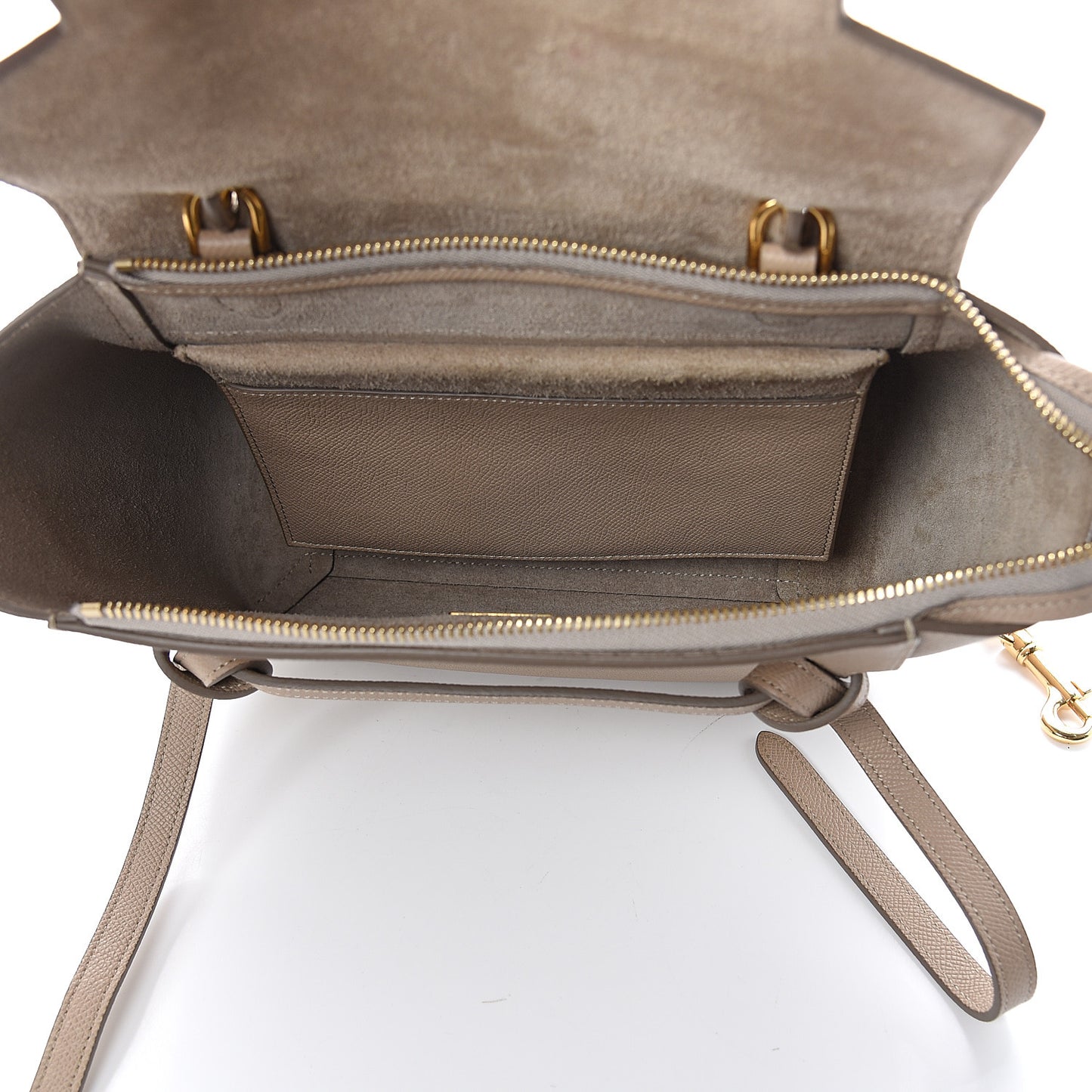 Grained Calfskin Micro Belt Bag Light Taupe
