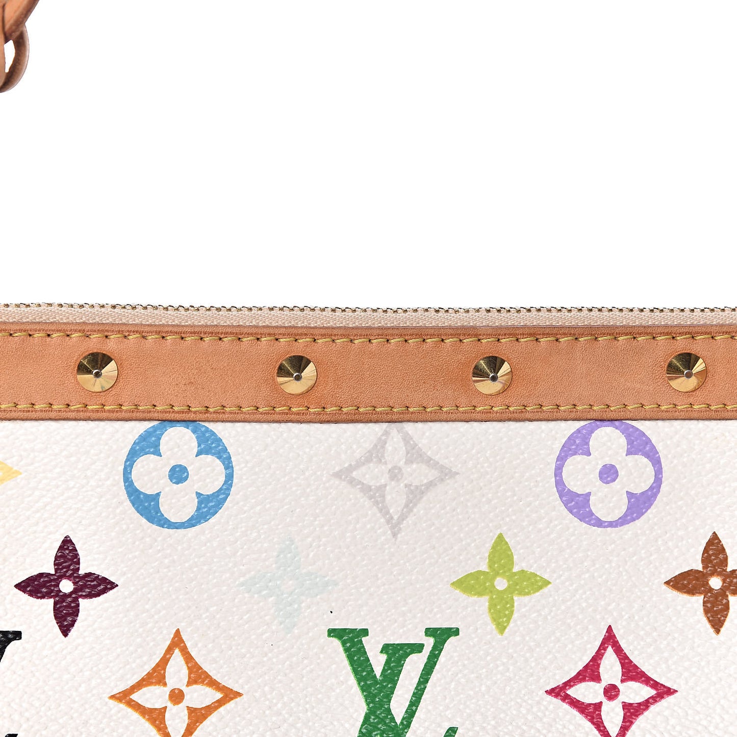 Monogram Multicolor Pochette Accessories White