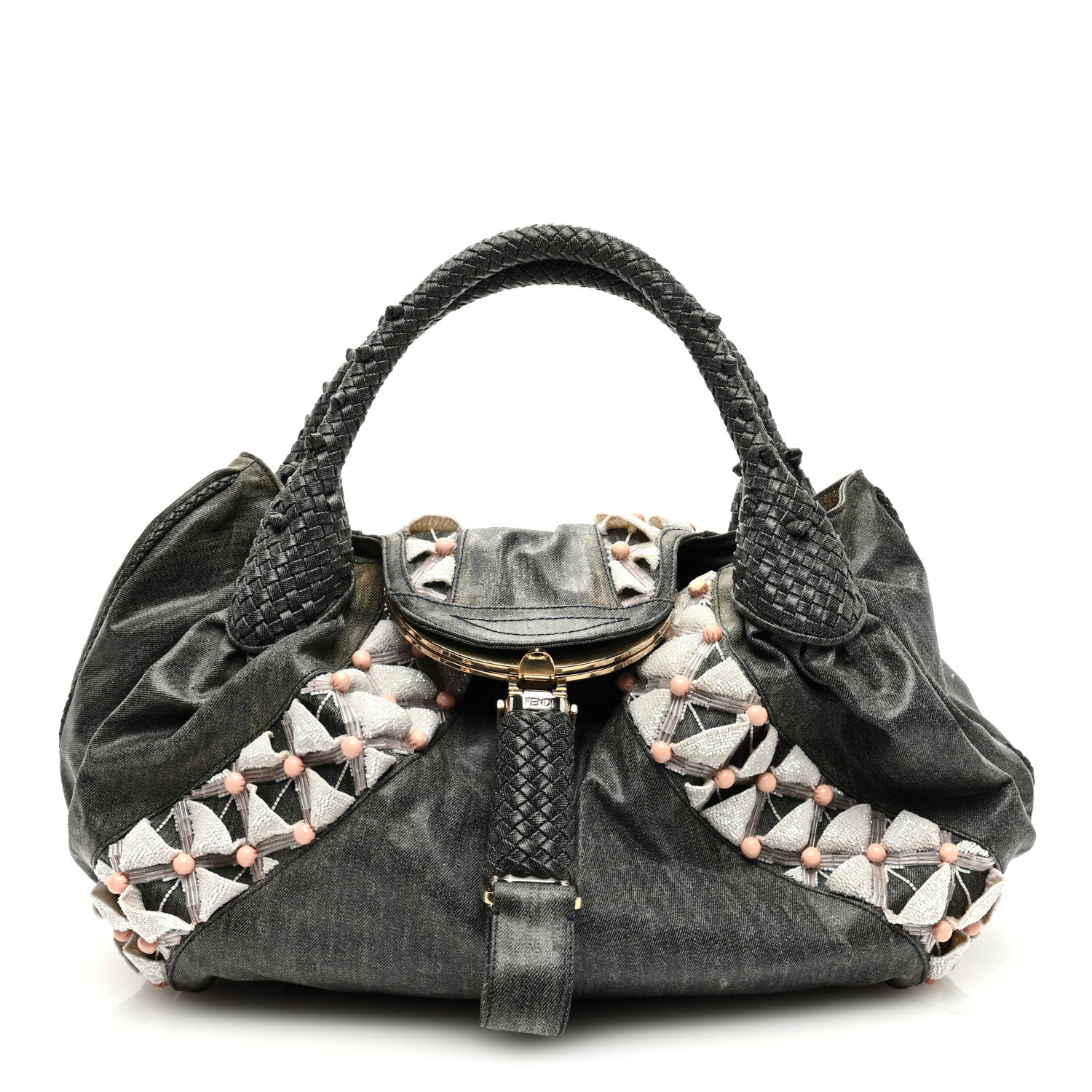 Fendi Denim Embroidered Spy Multicolor 1 of 9