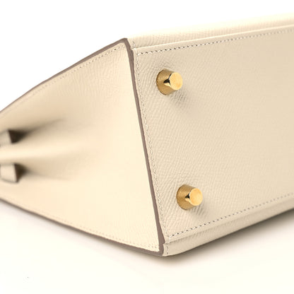 Hermes Epsom Horseshoe Kelly Sellier 25 Craie Gris Perle 9 of 12