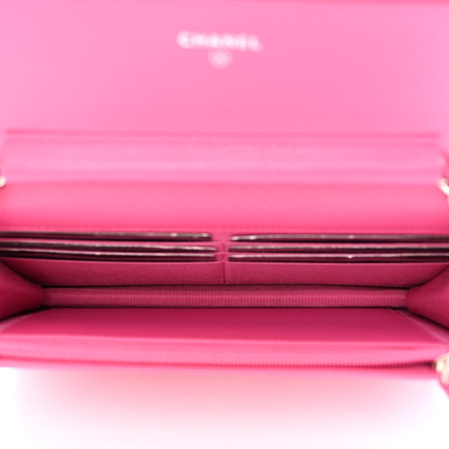 Chanel Caviar Quilted Wallet on Chain WOC Dark Pink 5 of 11