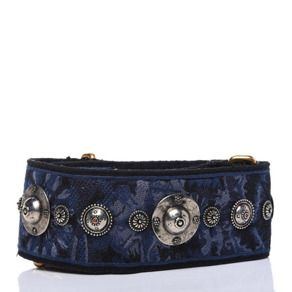 Christian Dior Canvas Embroidered Studded KaleiDiorscopic Adjustable Shoulder Strap Blue 2 of 7