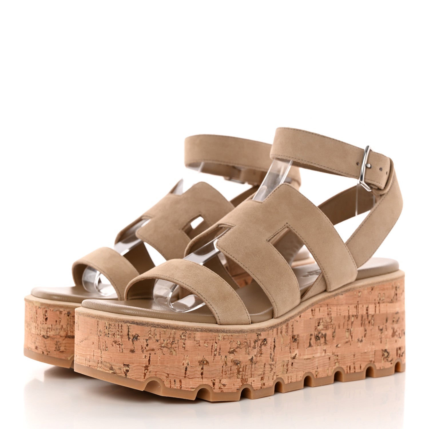 Hermes Calfskin Cork Havane 30 Sandals 35 Beige Argile 3 of 10