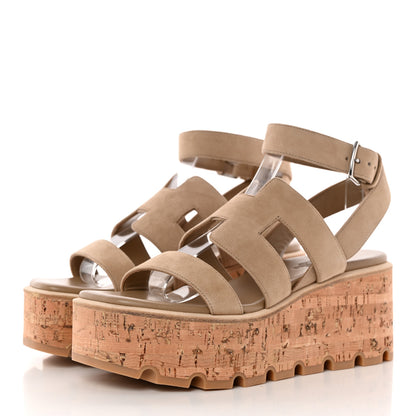 Hermes Calfskin Cork Havane 30 Sandals 35 Beige Argile 3 of 10