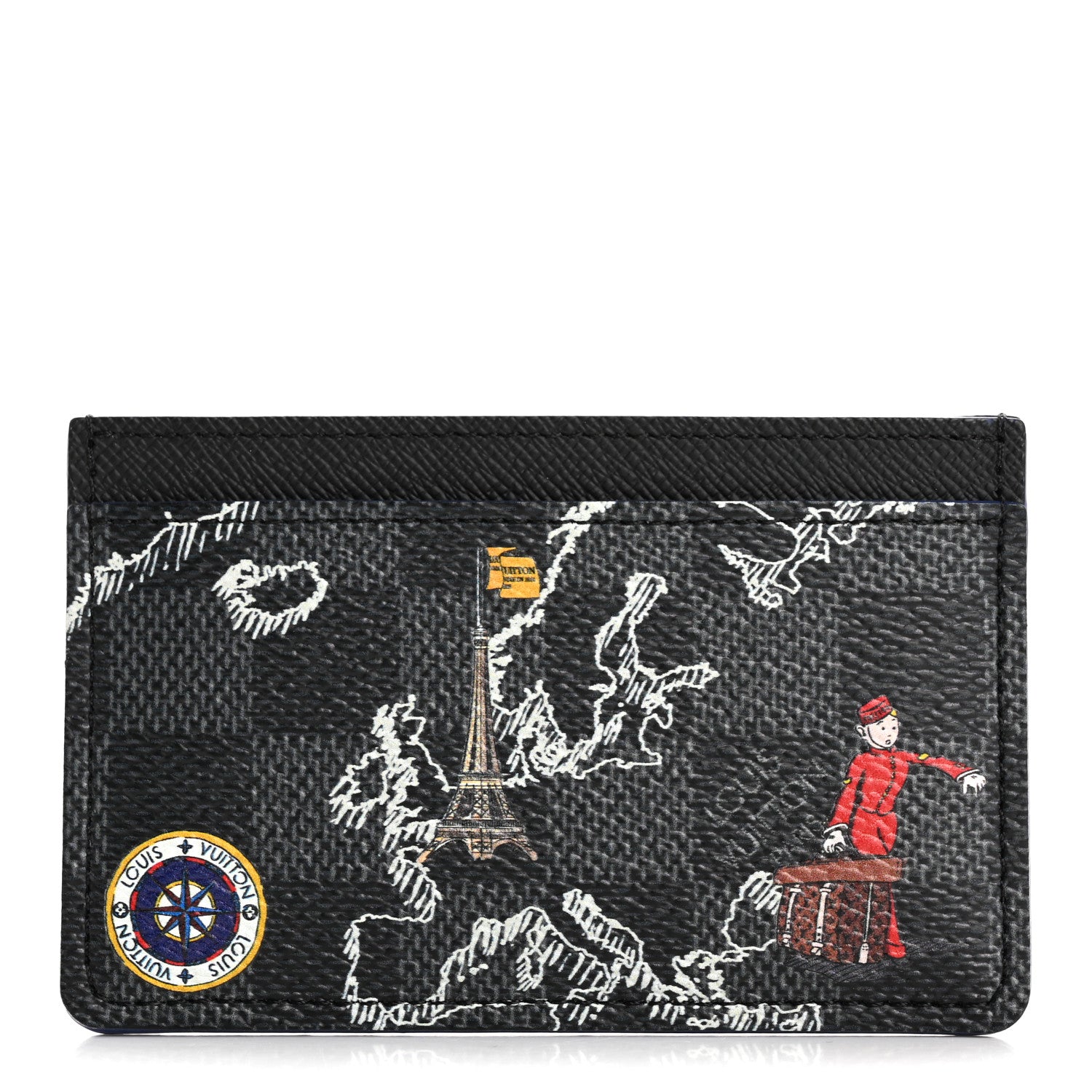 Louis Vuitton Damier Graphite World Map Porte Cartes Simple 1 of 7