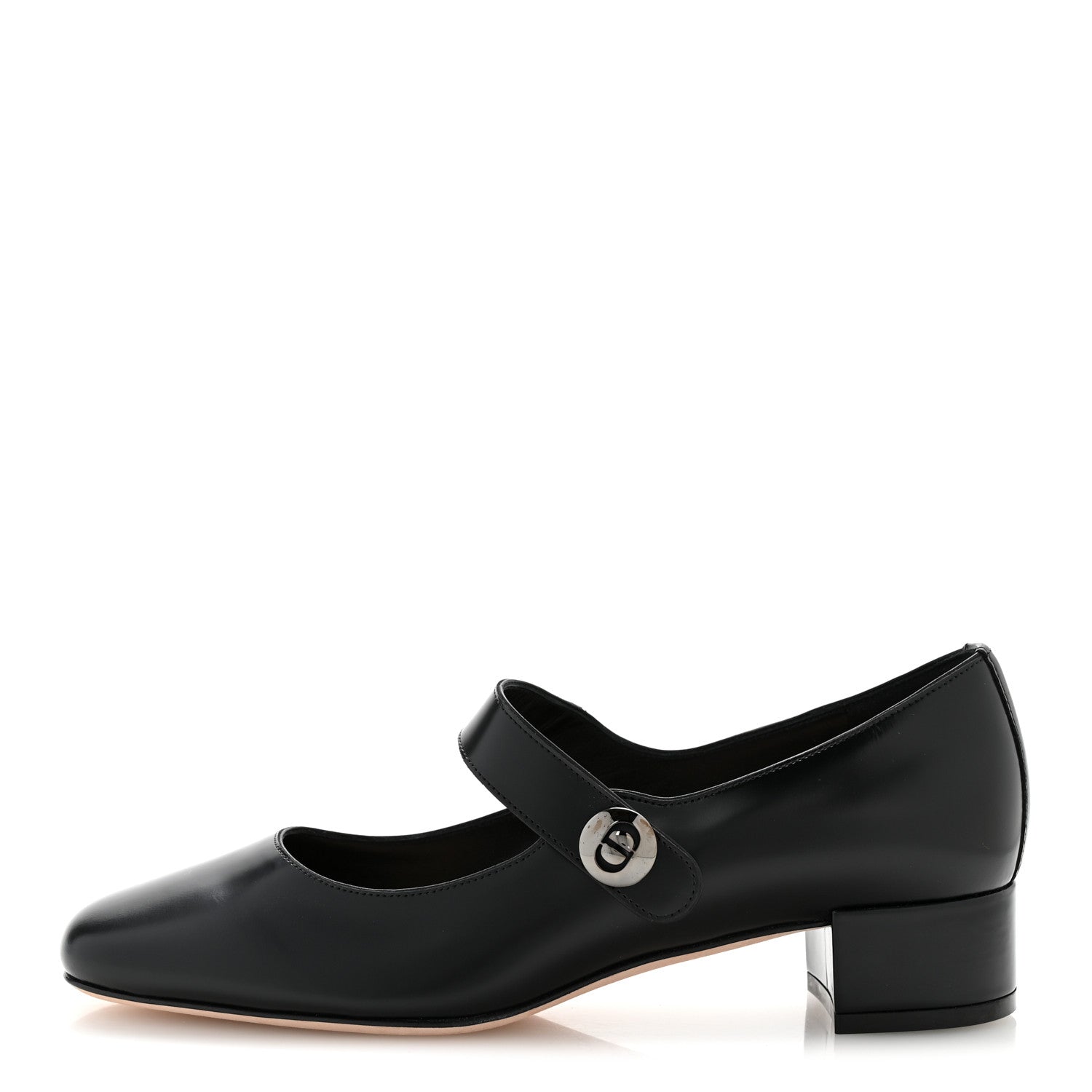 Christian Dior Brushed Calfskin Uniform 30mm Pumps 36.5 Black 1 of 10