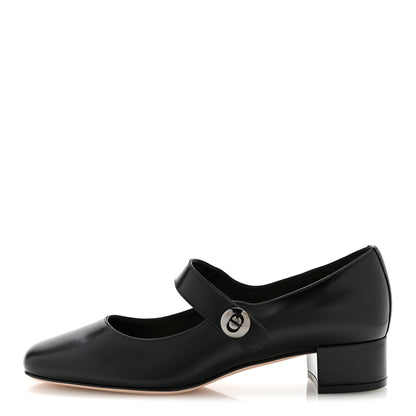 Christian Dior Brushed Calfskin Uniform 30mm Pumps 36.5 Black 1 of 10