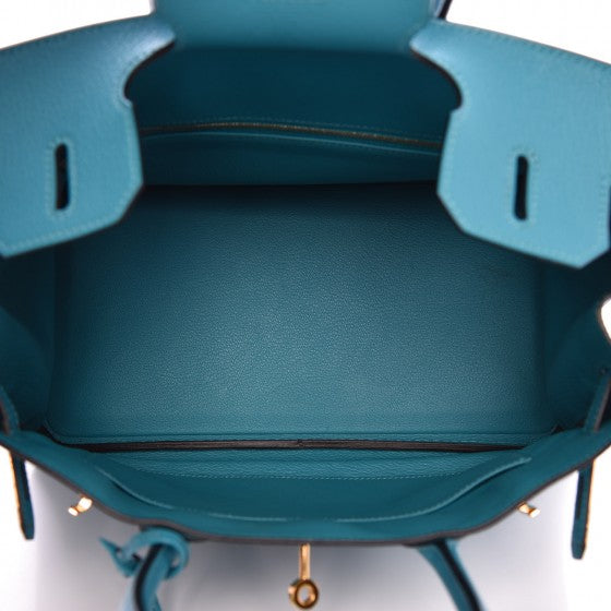 Chevre de Coromandel Birkin 30 Turquoise
