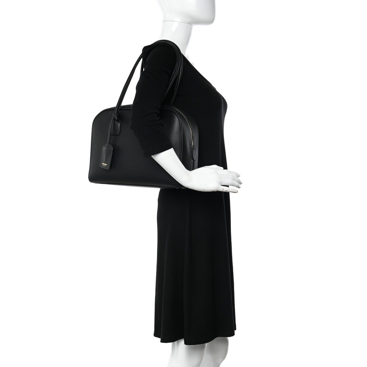 Burberry Soft Grain Calfskin Half Cube Bag Black 2 of 9