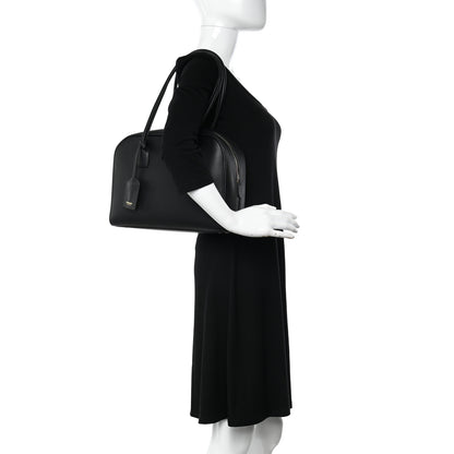 Burberry Soft Grain Calfskin Half Cube Bag Black 2 of 9