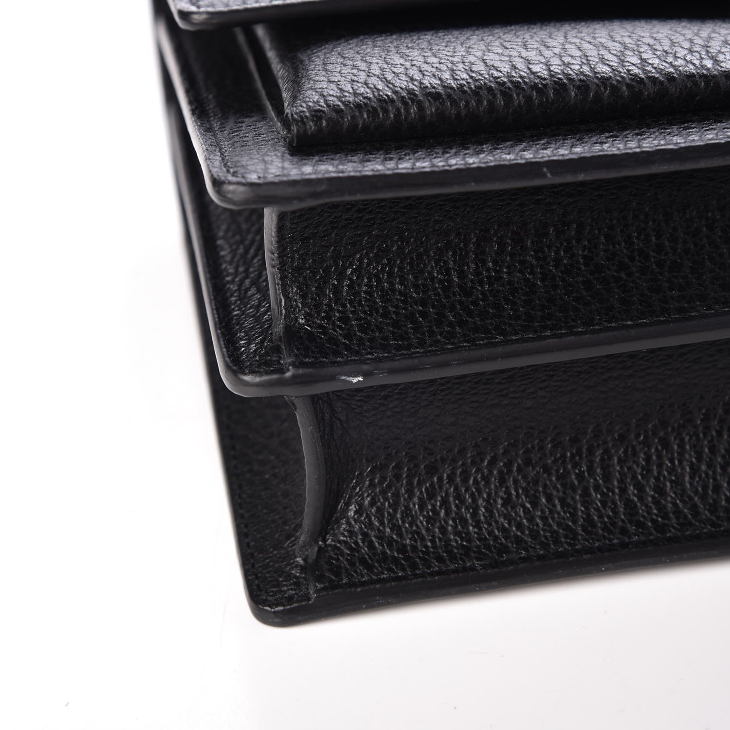 Saint Laurent Grained Calfskin Medium Monogram Sunset Satchel Black 7 of 7