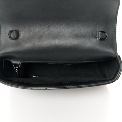 Gucci Patent Lambskin Enamel Matelasse Monochrome Super Mini GG Marmont Shoulder Bag Black 5 of 10