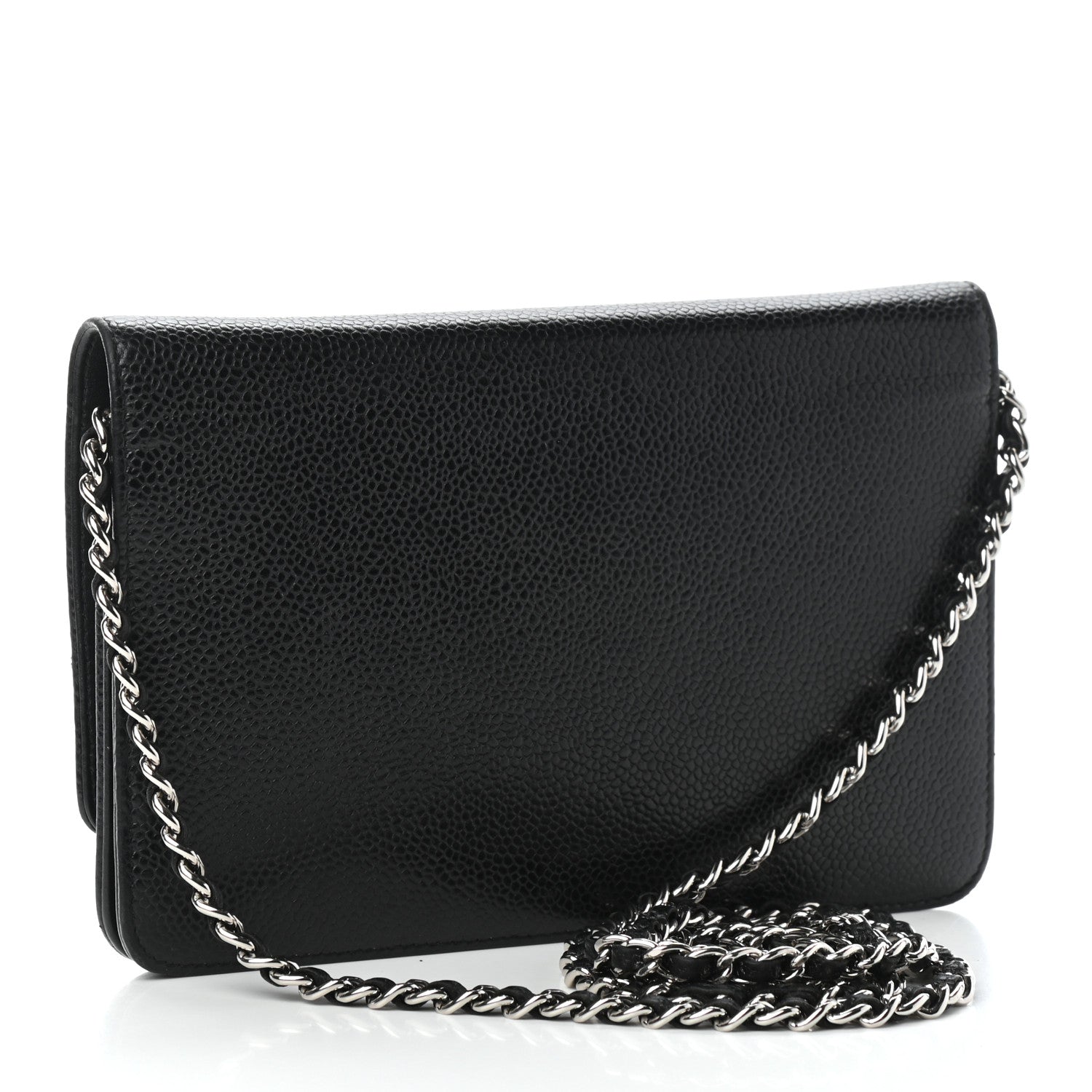 Chanel Caviar Timeless CC Wallet On Chain WOC Black 2 of 10