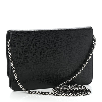 Chanel Caviar Timeless CC Wallet On Chain WOC Black 2 of 10