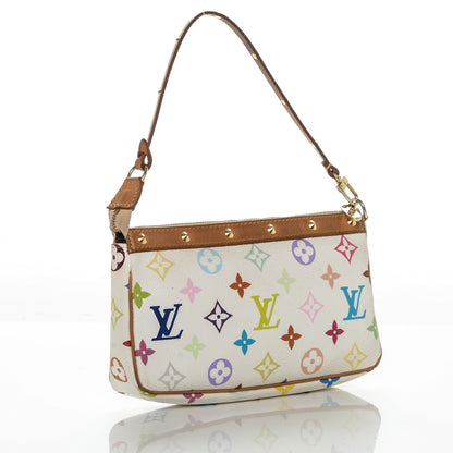 Louis Vuitton Monogram Multicolor Pochette Accessories White 3 of 7