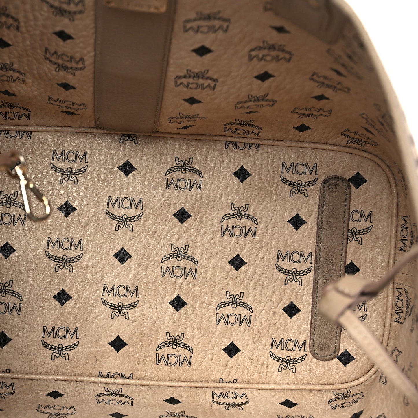 Visetos Medium Liz Reversible Shopper Tote Beige