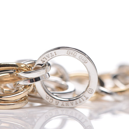 Tiffany 18K Yellow Gold Sterling Silver Circle Link Bracelet 5 of 5