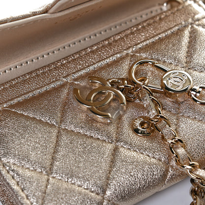 Chanel Metallic Lambskin Quilted Belt Bag Gold 11 of 12