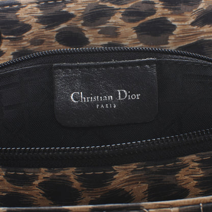 Christian Dior Canvas Leopard Print Medium Lady Dior 7 of 7