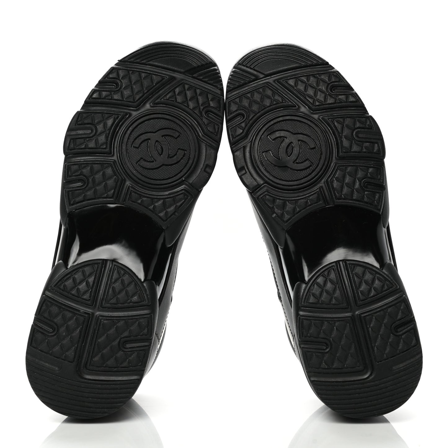 Lambskin Fabric CC Sneakers 39 Black